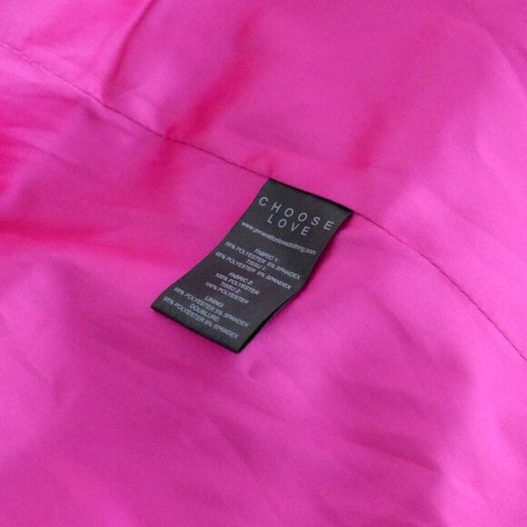 Generation Love New York Cori Hot Pink Single Button Tuxedo Blazer L - Picture 13 of 14